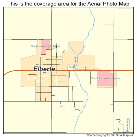 Aerial Photography Map of Elberta, AL Alabama