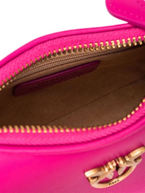 Pinko Love Birds Leather Bag Pink Farfetch