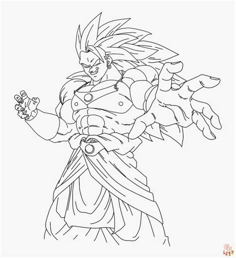 Dragon Ball Z Broly Vs Goku Coloring Pages