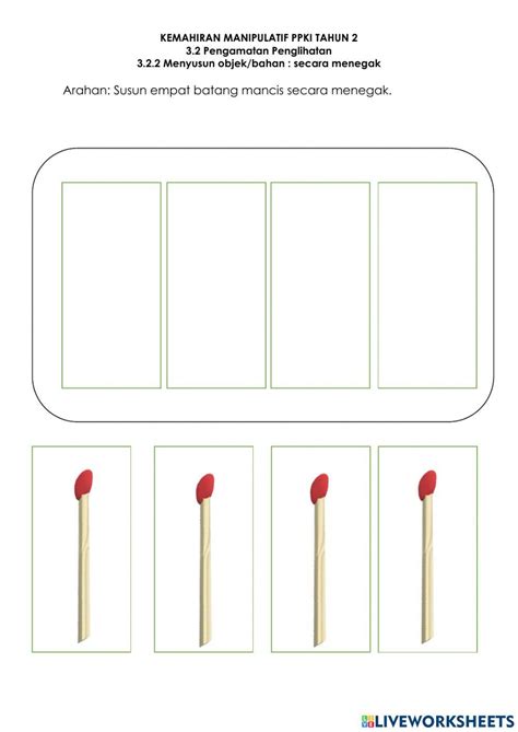 Pengamatan Penglihatan Interactive Worksheet For 2 Live Worksheets