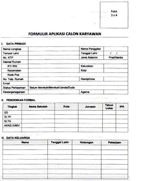 Formulir Aplikasi Calon Karyawan Perkebunan Hot Sex Picture