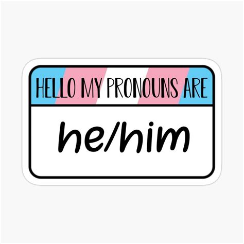 Trans Flag Pronouns Sticker For Sale By Chunky Lad Trans Flag