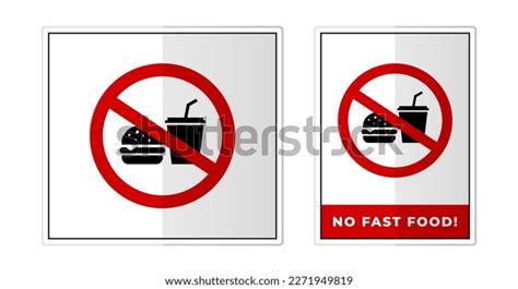 No Fast Food Sign Label Symbol Stock Vector (Royalty Free) 2271949819 ...