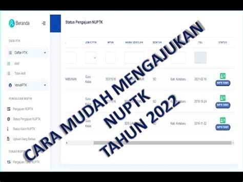 CARA MENGAJUKAN NUPTK TERBARU TAHUN 2022 YouTube