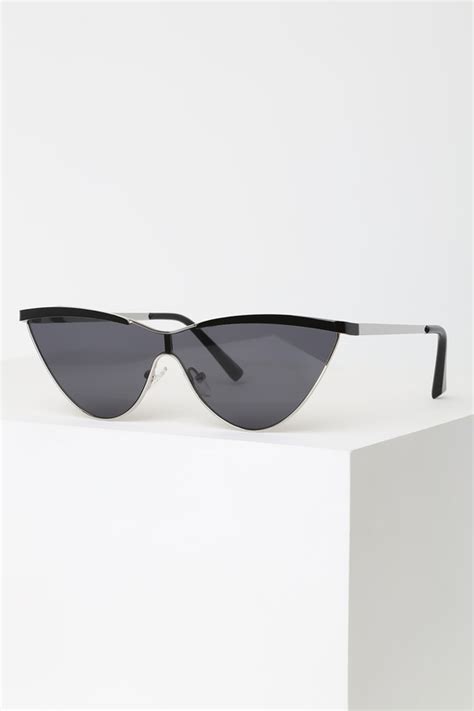 Cute Black Sunglasses - Small Sunglasses - Cat-Eyes Sunnies - Lulus