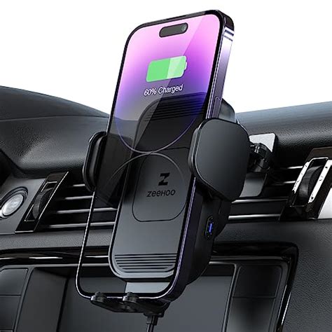 Zeehoo Wireless Car Charger 15w Fast Charging Auto Clamping Car Mount