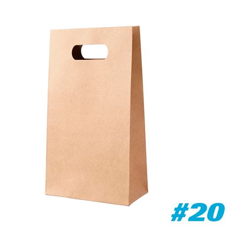 Bolsa Kraft 20 Con Asa Troquelada 85 Gr Offi