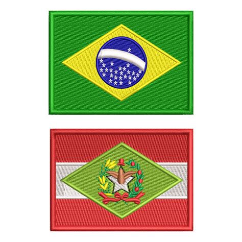 Combo Patches Bandeira Do Brasil E Santa Catarina Cmx Cm