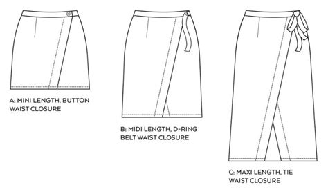 Nita Wrap Skirt PDF Pattern Sew DIY