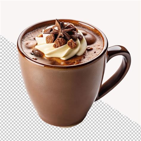 Premium PSD Hot Chocolate Coffee On Transparent Background