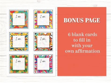 Positive Affirmation Cards Vision Board Printables Etsy