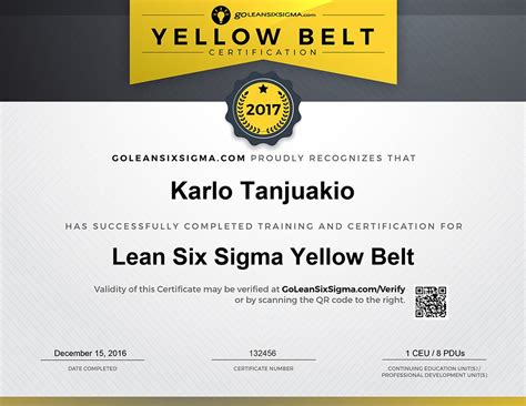 Best Of Yellow Belt Certification On Resume How To Add Lean Six Sigma