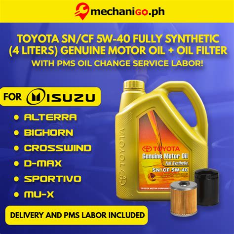 TOYOTA SN CF 5W 40 Fully Synthetic 5 8 Liters Genuine Motor Oil