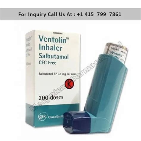 Asthma Ventolin Inhaler Salbutamol 10 Inhaler Box Non Prescription At ₹ 102 In Surat