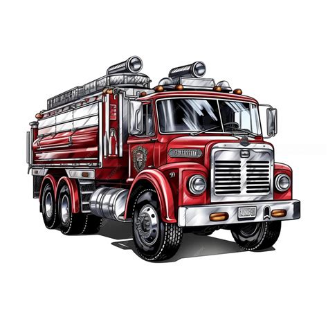 Premium AI Image | A drawing of a red fire truck with the word fire on the top.