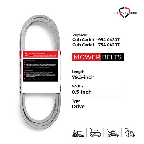 954 04207 Cub Cadet Drive Belt Replacement Belt Length 793″ Heavy