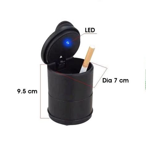 Asbak Mobil Lampu LED Tempat Abu Rokok Dengan Tutup Portable Aksesoris