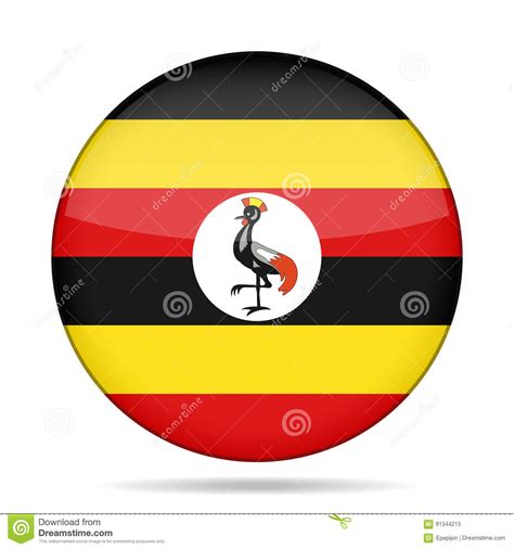 Flag Uganda From Brush Strokes And Blank Map Uganda High Quality Map