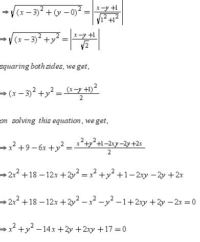 Find the equation of parabola : vertex =(2,1) directrix : x = y-1 - Maths - Conic Sections ...