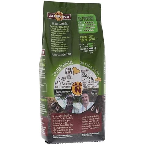 Cafe Et Expresso Eco Caf Moulu Pur Arabica Bio Quitable Intensit