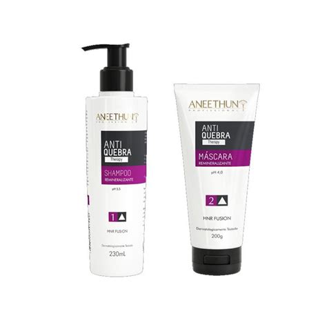 Kit Aneethun Antiquebra Therapy Shampoo Máscara Reconstrução Submarino