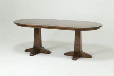 Racetrack Oval Double Pedestal Table Bausman