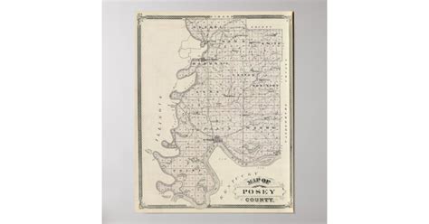 Map of Posey County Poster | Zazzle