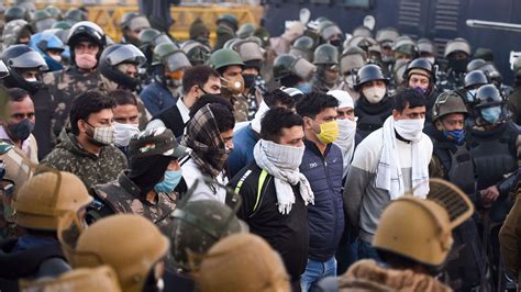 Farmers Protest Heavy Deployment At Delhi Borders Police Use Tear Gas On Farmers Again