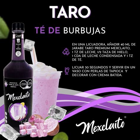 Mexclaito Premium Jarabe Syrop Sabor Taro 1 Litro Con Dispensador Pump