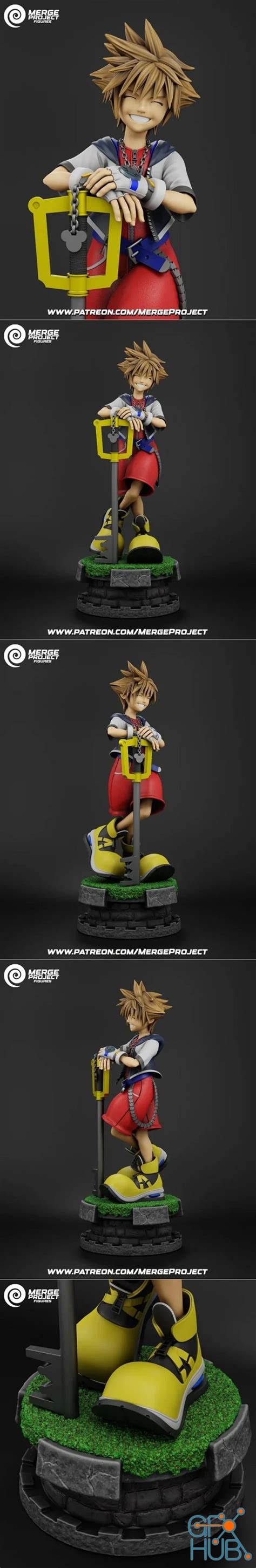 3d Model Merge Project Figures Sora 3d Print