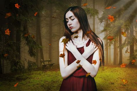 Free Images Tree Nature Forest Woman Dark Female Mystery Model