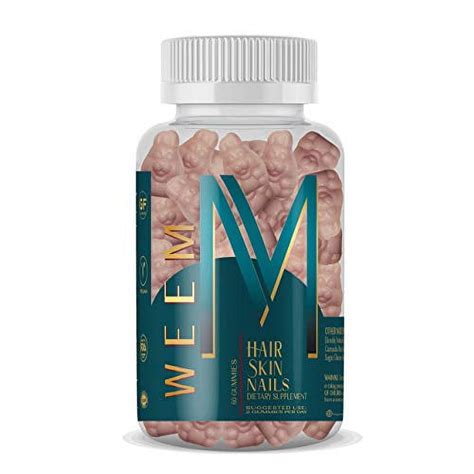 WEEM Hair Skin and Nails Gummies - Supports Healthy Hair - Vegan biotin ...