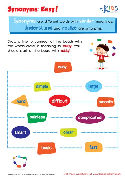 Synonyms Worksheet PDF: Practice and Improve Vocabulary Skills