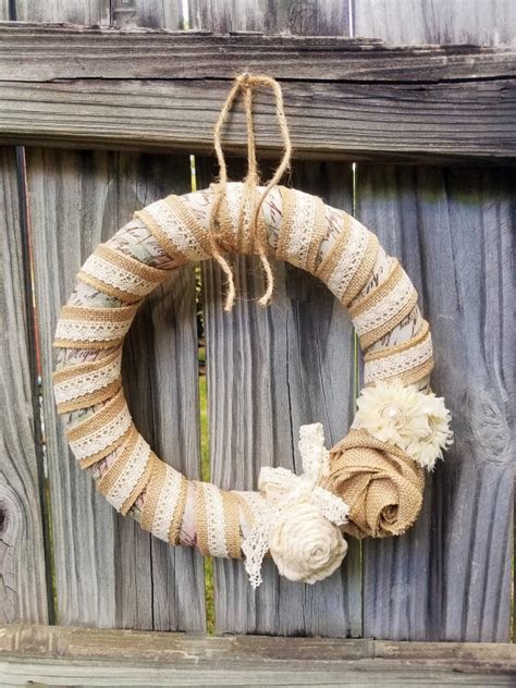 Burlap and Ribbon Wreath – Wonderful Creations Blog