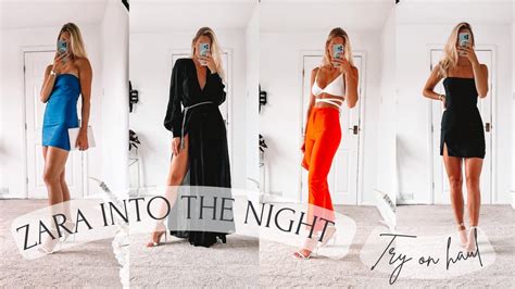 Try On Haul Zara Into The Night Going Out Wear Dresses Trousers