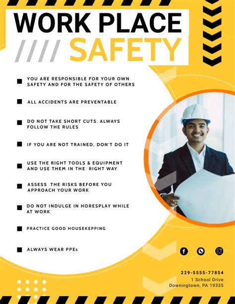 Construction Site Safety Guidelines Poster Template Postermywall