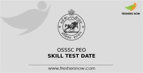 Osssc Peo Skill Test Date 2023 Announced