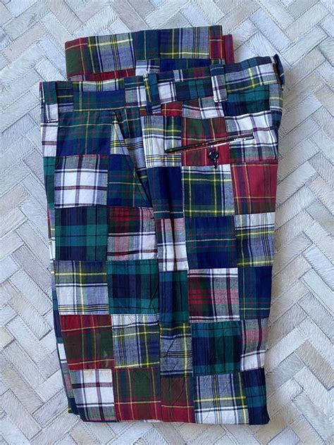 Vintage Woolrich Patchwork Plaid Pants Indian Madras Mens Size 32 X 31 Usa Made Ebay