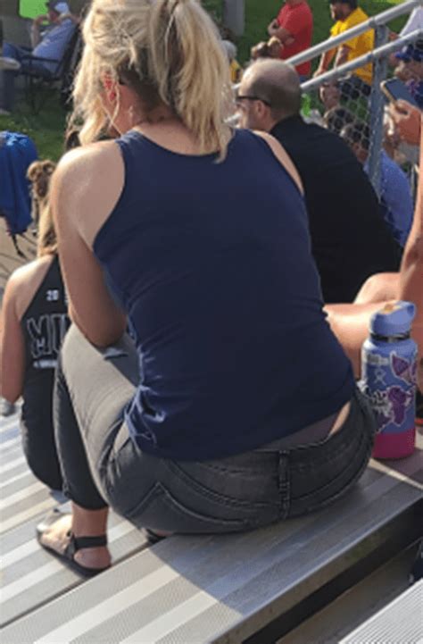 Another Sexy Ass Milf Glasses Showing Off Thong And Cleavage Tight Jeans Forum