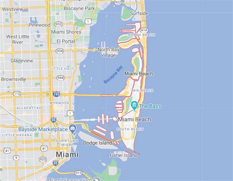 Miami Beach Physical Map