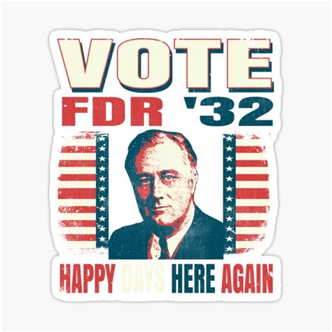 "Vintage Style Franklin "FDR" Roosevelt 1932 Election Campaign Voting ...