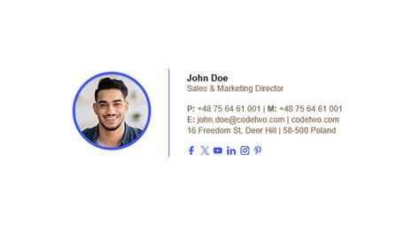 minimalist personal brand  signature template mail signaturescom