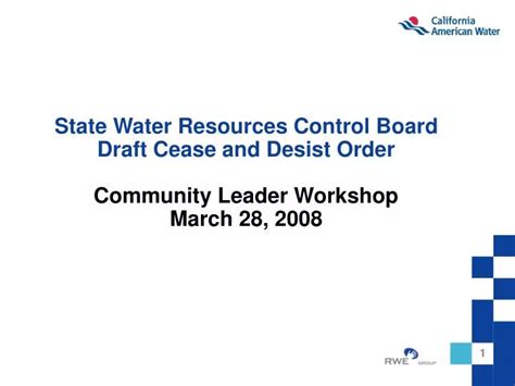 Ppt State Water Resources Control Board Swrcb Order