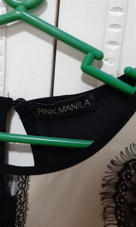 Pink Manila Nude Black Lace Top On Carousell