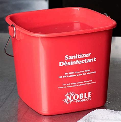 Noble Products Small Red Sanitizing Bucket 3 Quart Cleaning Pail