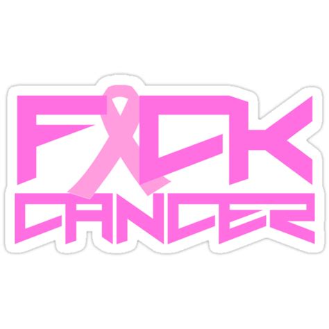 Fuck Cancer Stickers By Mralan Redbubble