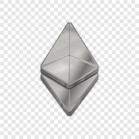 Ic Ne De Vecteur De Style D Tendance Pi Ce Ethereum Argent Vecteur