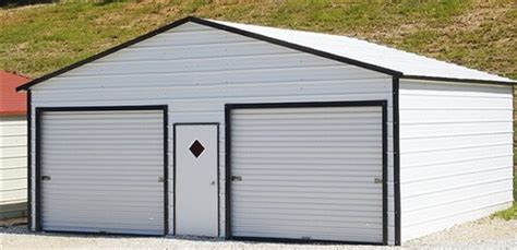 24x30 Boxed Eave Roof Metal Garage Alans Factory Outlet