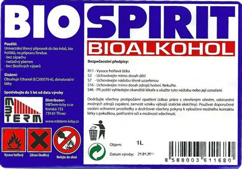 MBTERM Bioethanol 1L Biolíh mbterm krby cz