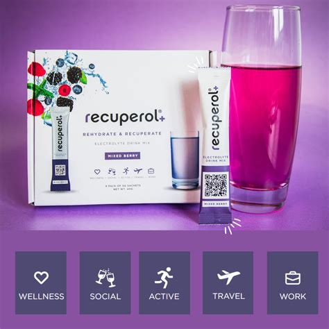 Recuperol Rehydration & Recovery Electrolytes Powder, Dehydration